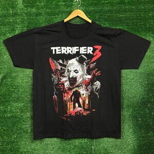 Terrifier 3 Art the Clown Horror T-Shirt Size Extra Large
